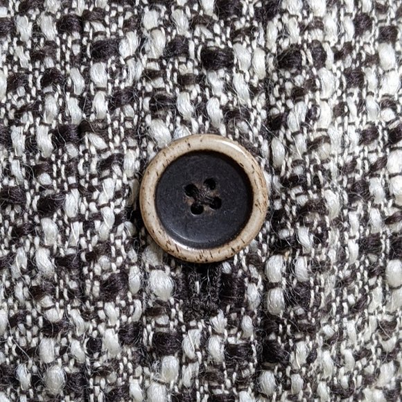 RENA LANGE Wool Bouclé Poncho/Cape with Knit Detail & Suede Belt - Picture 5 of 12